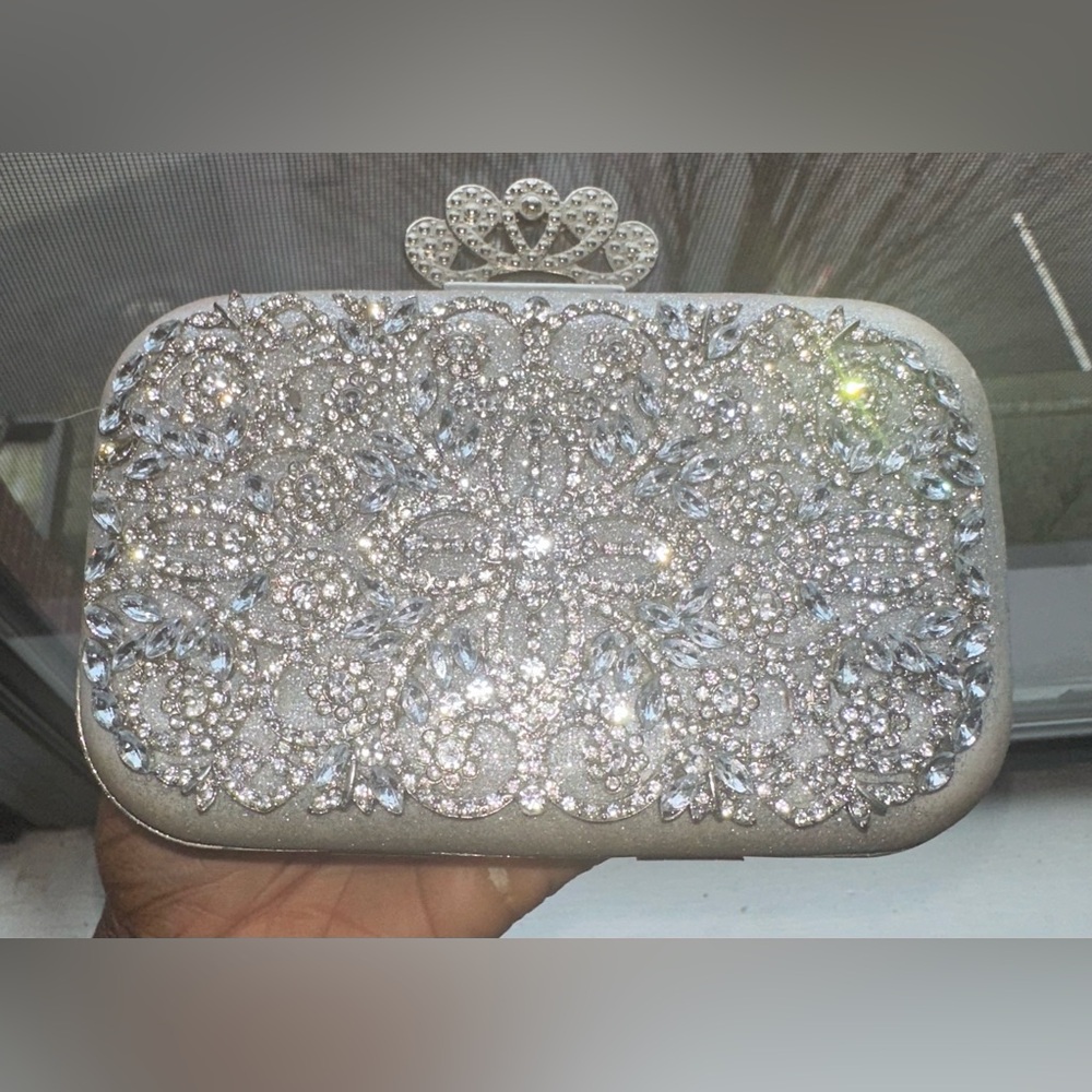 Elegant Silver Clutch Bag